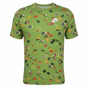 Nike Mens Graphic T Shirt Tee Green Fruit Short Sleeve Size L NEW